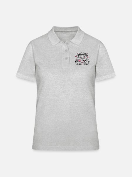 Compassion pour tous - Polo Femme - gris chiné