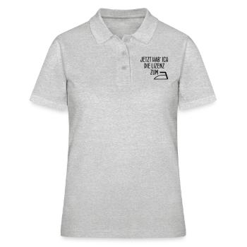 LICENCE TO IRON - Women's Polo Shirt - heather grey - Front - Ailine (174cm)