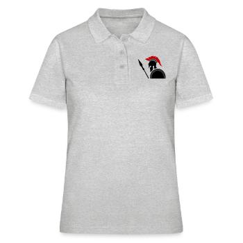 sparta krieger 01 - Polo Femme - gris chiné - Devant - Ailine (174cm)