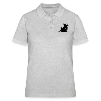 Ground and Pound - Frauen Polo Shirt - Grau meliert - Vorne - Ailine (174cm)