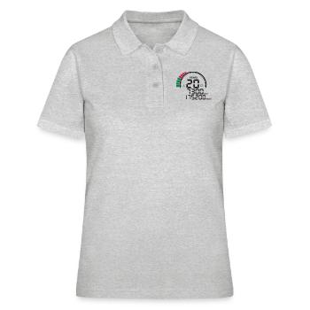 years 20 years anniversary meter - Women's Polo Shirt - heather grey - Front - Ailine (174cm)