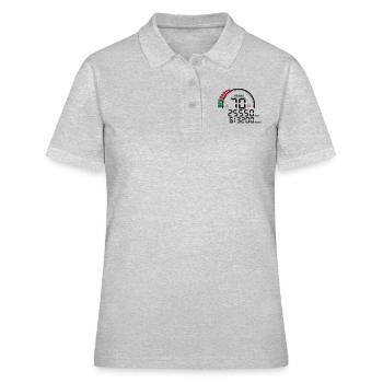 counter anniversary years 70 years - Women's Polo Shirt - heather grey - Front - Ailine (174cm)