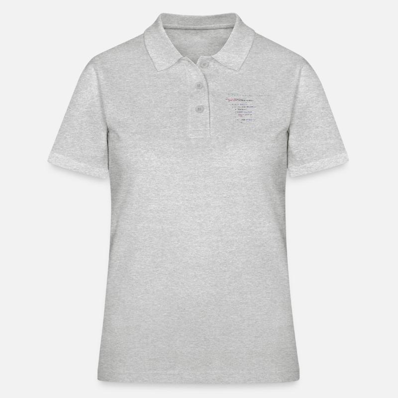 code Java drôle pour trier - Polo Femme - gris chiné