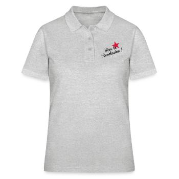 Viva la Revolucion ! - Polo Femme - gris chiné - Devant - Ailine (174cm)