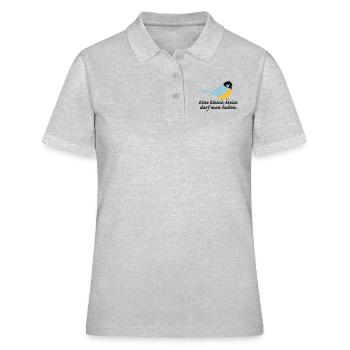 kleine Meise - Frauen Polo Shirt - Grau meliert - Vorne - Ailine (174cm)