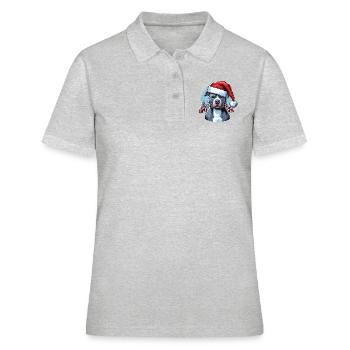 Pitbull Weihnachtsgeschenke - Frauen Polo Shirt - Grau meliert - Vorne - Ailine (174cm)
