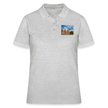 Abteikirche Klosterkirken Aarhus Stadt in Dänemark - Frauen Polo Shirt - Grau meliert - Vorne - Ailine (174cm)