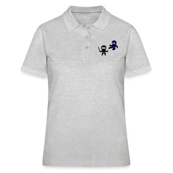 Ninjas - Frauen Polo Shirt - Grau meliert - Vorne - Ailine (174cm)