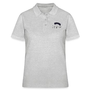 Fallschirmspringen Gleitschirm kardiogramm - Frauen Polo Shirt - Grau meliert - Vorne - Ailine (174cm)