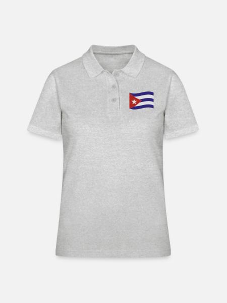 Cuba - Polo Femme - gris chiné