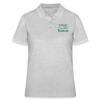 Das Gras wächst nicht schneller - Frauen Polo Shirt - Grau meliert - Vorne - Ailine (174cm)