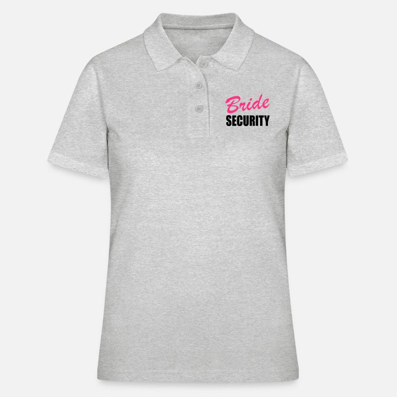 bride security - Women's Polo Shirt - heather grey