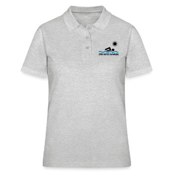 open water swimming - Frauen Polo Shirt - Grau meliert - Vorne - Ailine (174cm)