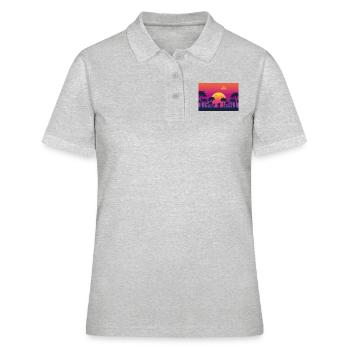 sunset surf - Frauen Polo Shirt - Grau meliert - Vorne - Ailine (174cm)
