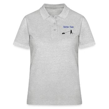 Faehrtenhund_cb - Frauen Polo Shirt - Grau meliert - Vorne - Ailine (174cm)