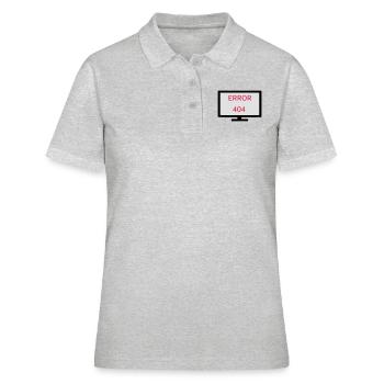 Erreur informatique 404 - Polo Femme - gris chiné - Devant - Ailine (174cm)