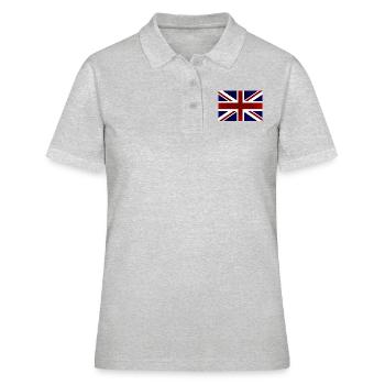 British Flag, United Kingdom, Red, White And Blue - Women's Polo Shirt - heather grey - Front - Ailine (174cm)
