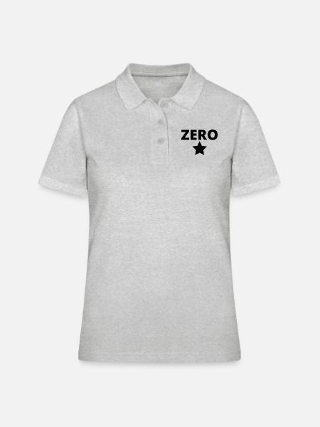 Zéro - Polo Femme - gris chiné