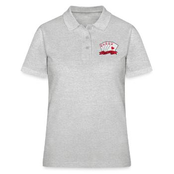 Royal Flush - Frauen Polo Shirt - Grau meliert - Vorne - Ailine (174cm)