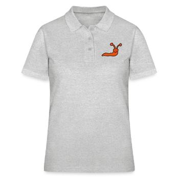 Schnecke - Frauen Polo Shirt - Grau meliert - Vorne - Ailine (174cm)