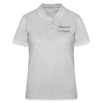 chasseur d'orages - Polo Femme - gris chiné - Devant - Ailine (174cm)