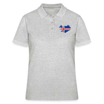 Islande - Polo Femme - gris chiné - Devant - Ailine (174cm)
