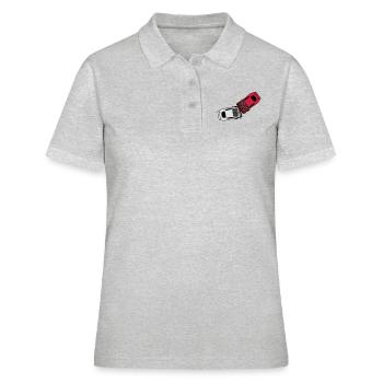 2 autos unfall crash totalschaden zerquetscht dell - Frauen Polo Shirt - Grau meliert - Vorne - Ailine (174cm)