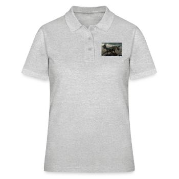 Dragon 3 - Polo Femme - gris chiné - Devant - Ailine (174cm)