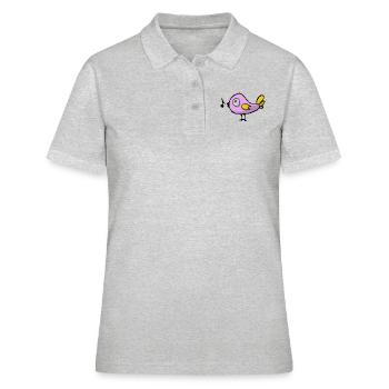 bird vogel voegel animal tiere7 - Frauen Polo Shirt - Grau meliert - Vorne - Ailine (174cm)