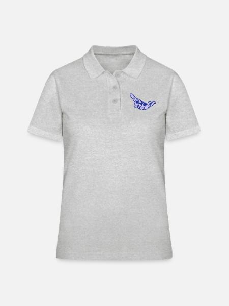 hand open hand open offene mano - Women's Polo Shirt - heather grey