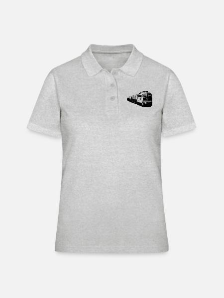 Le train de marchandises - Polo Femme - gris chiné