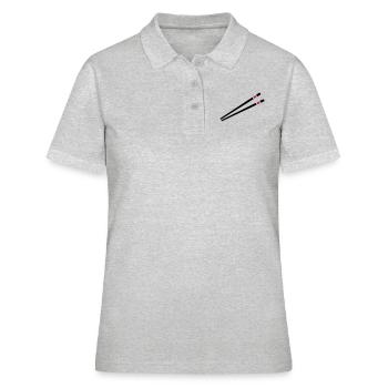 Baguettes - Polo Femme - gris chiné - Devant - Ailine (174cm)