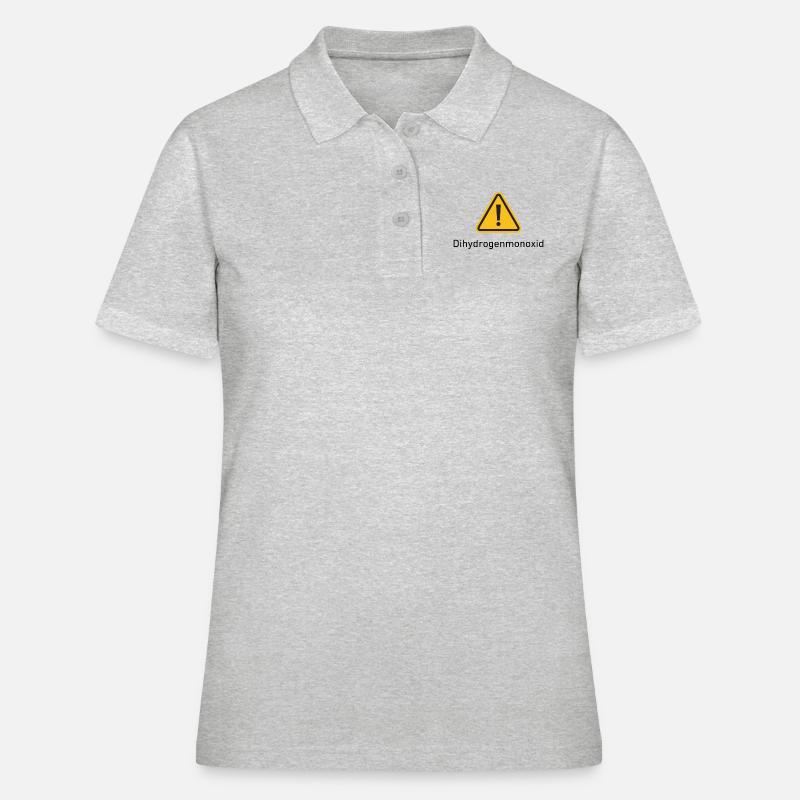 Monoxyde de dihydrogène - Polo Femme - gris chiné