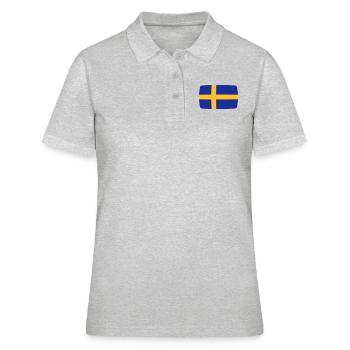 Drapeau Suède Suède Sverige drapeau suédois - Polo Femme - gris chiné - Devant - Ailine (174cm)