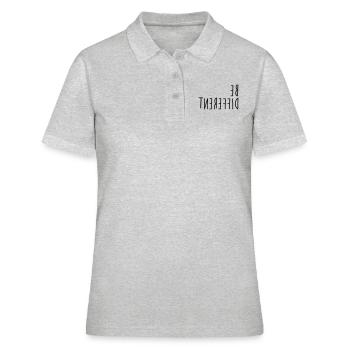 Etre différent - Polo Femme - gris chiné - Devant - Ailine (174cm)