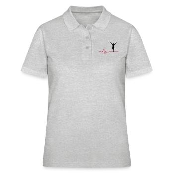 Jogger Puls - Frauen Polo Shirt - Grau meliert - Vorne - Ailine (174cm)