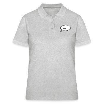 speech bubble - Women's Polo Shirt - heather grey - Front - Ailine (174cm)