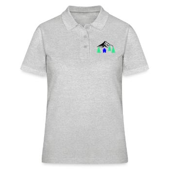 Cabane Berge - Polo Femme - gris chiné - Devant - Ailine (174cm)