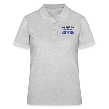 Learn to surf - Women's Polo Shirt - heather grey - Front - Ailine (174cm)