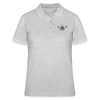 panic alarm gnadenlos - Frauen Polo Shirt - Grau meliert - Vorne - Ailine (174cm)