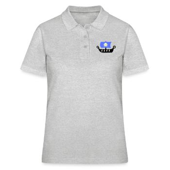 piratenschiff - Frauen Polo Shirt - Grau meliert - Vorne - Ailine (174cm)