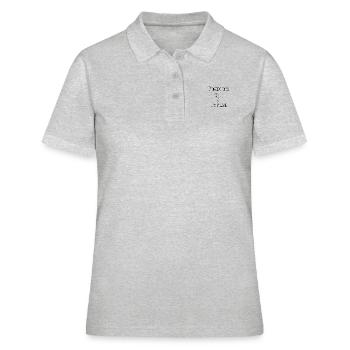 J'peux pas j'ai messe - Polo Femme - gris chiné - Devant - Ailine (174cm)