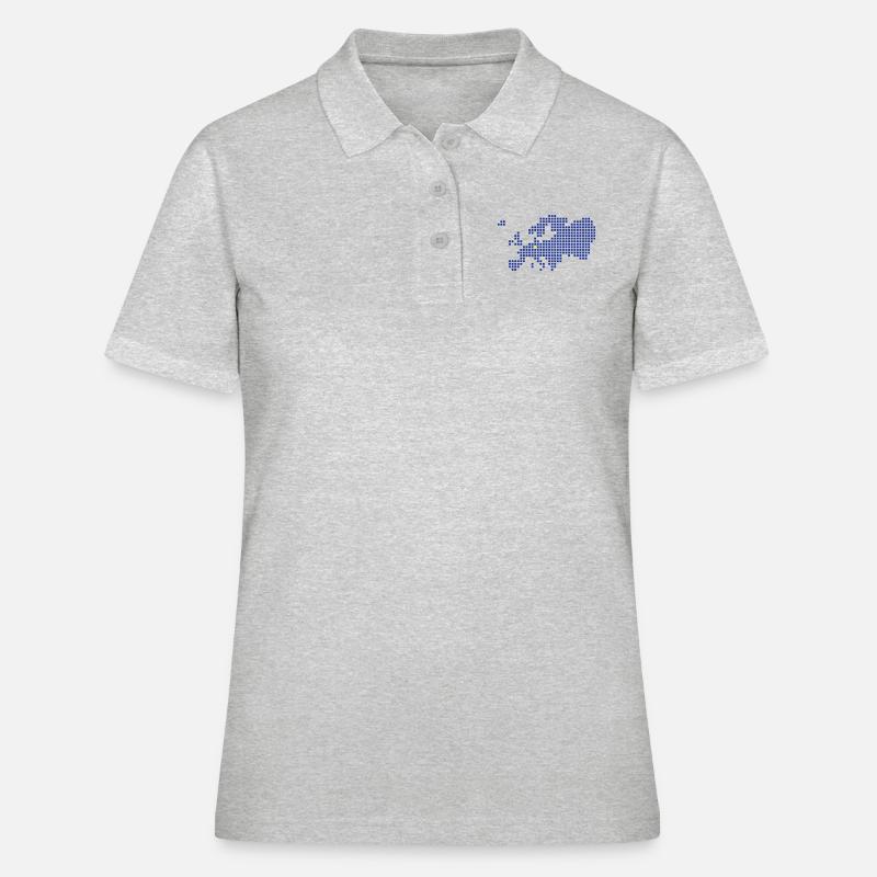Hesse Thuringia Frankfurt Erfurt - Polo donna - grigio melange