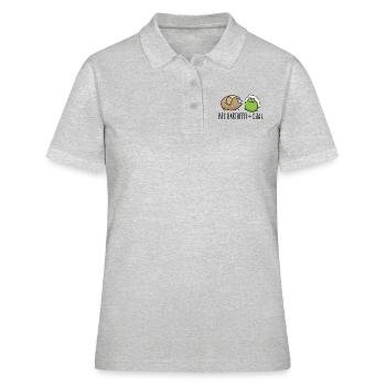 Lustige Pellkartoffel mit Quak - Frauen Polo Shirt - Grau meliert - Vorne - Ailine (174cm)