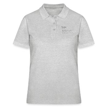 Mama ♥ - Frauen Polo Shirt - Grau meliert - Vorne - Ailine (174cm)