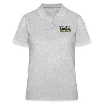 san diego - Frauen Polo Shirt - Grau meliert - Vorne - Ailine (174cm)