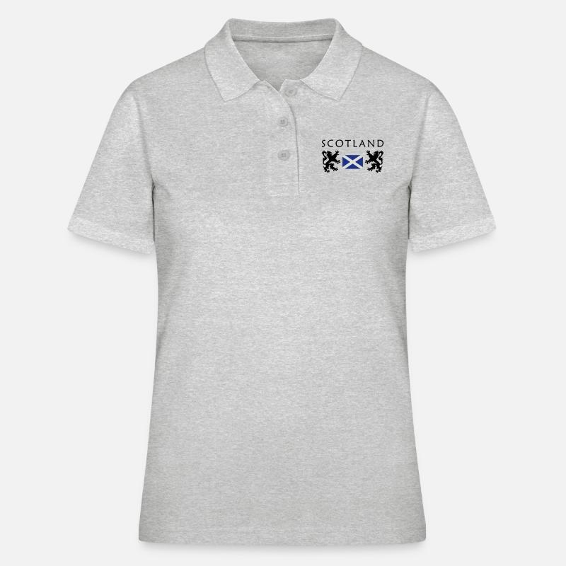 Drapeau de l'ecosse - Polo Femme - gris chiné