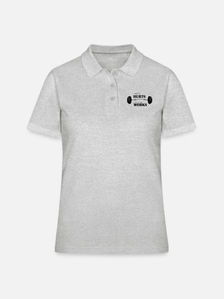 Aujourd'hui ça fait mal Tomorro ça marche - Polo Femme - gris chiné