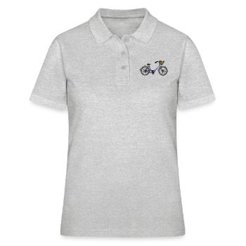 Fahrrad - Frauen Polo Shirt - Grau meliert - Vorne - Ailine (174cm)