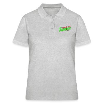 GREEN POWER - Frauen Polo Shirt - Grau meliert - Vorne - Ailine (174cm)